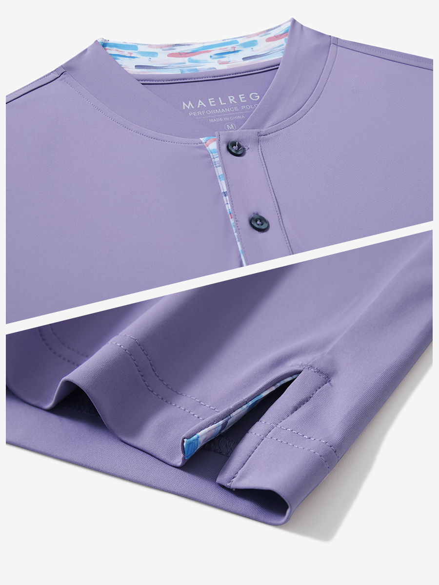 Moisture-Wicking Short Sleeve Henley Shirt