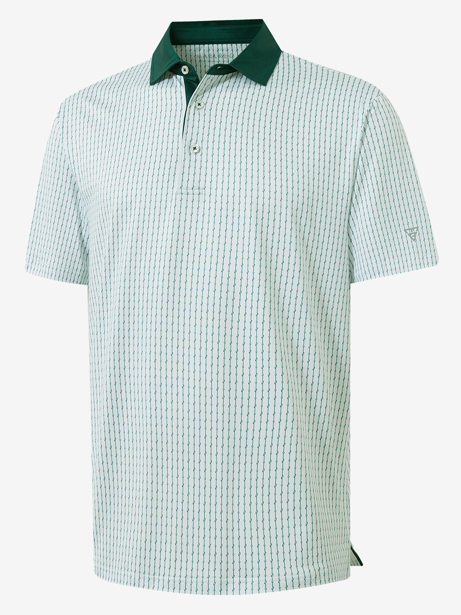 Lightweight Stretch Upgraded Print Golf Polo Shirts