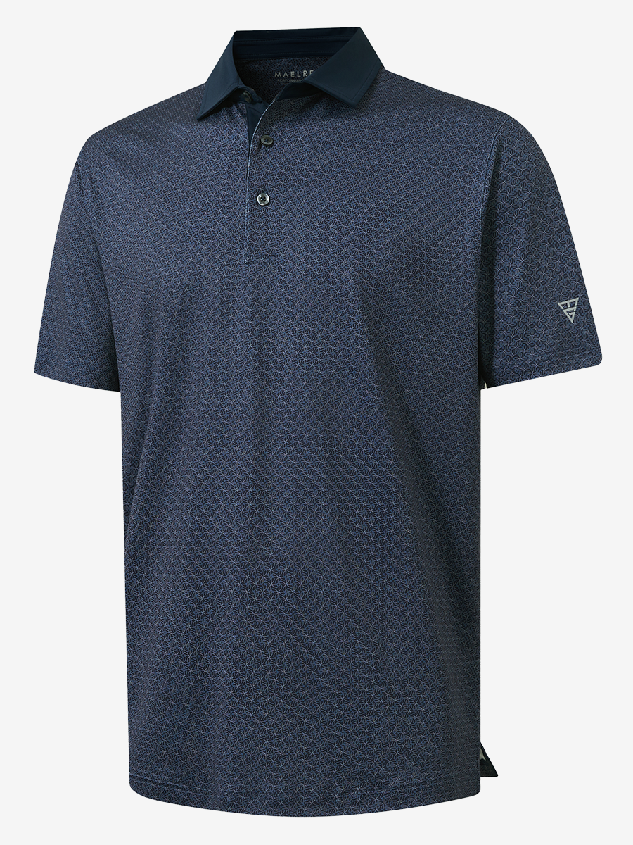 Lightweight Stretch Upgraded Print Golf Polo Shirts