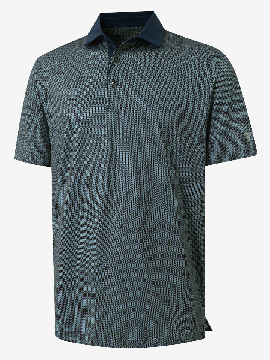 Lightweight Stretch Upgraded Print Golf Polo Shirts