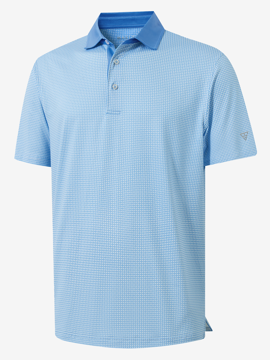 Lightweight Stretch Upgraded Print Golf Polo Shirts