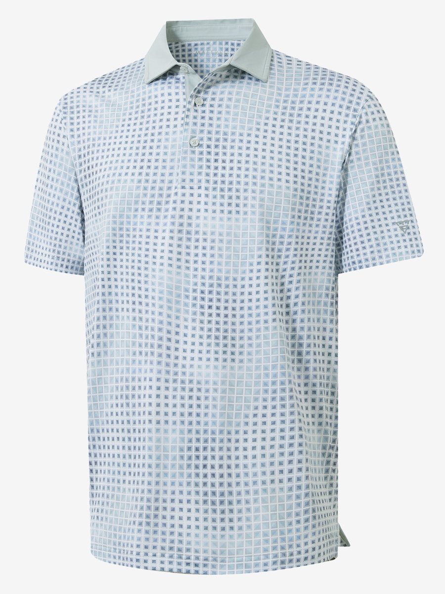 Lightweight Stretch Upgraded Print Golf Polo Shirts