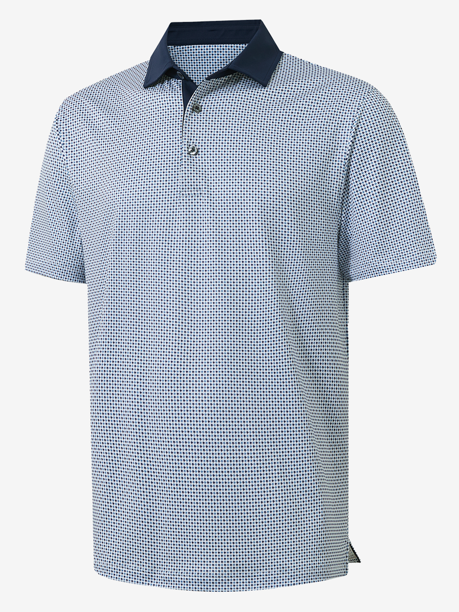 Lightweight Stretch Upgraded Print Golf Polo Shirts