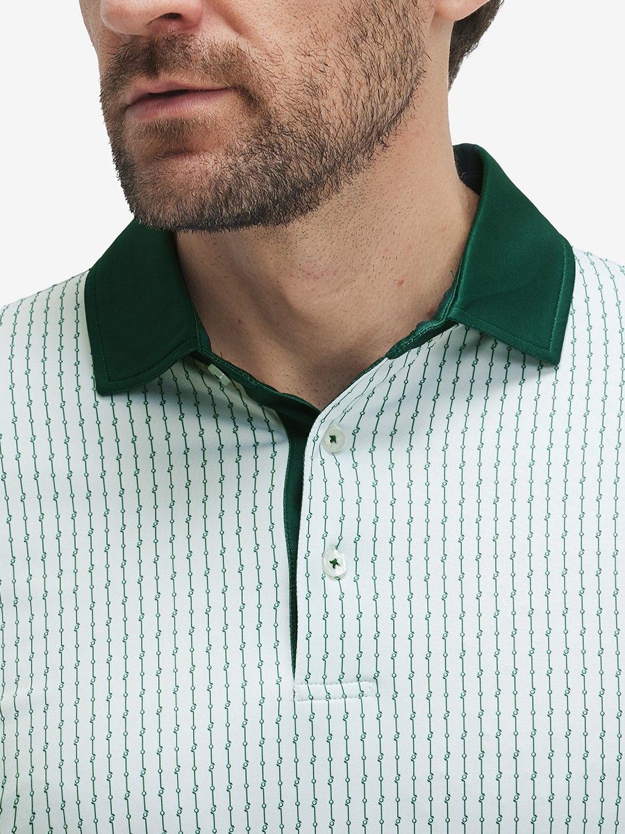 Lightweight Stretch Upgraded Print Golf Polo Shirts