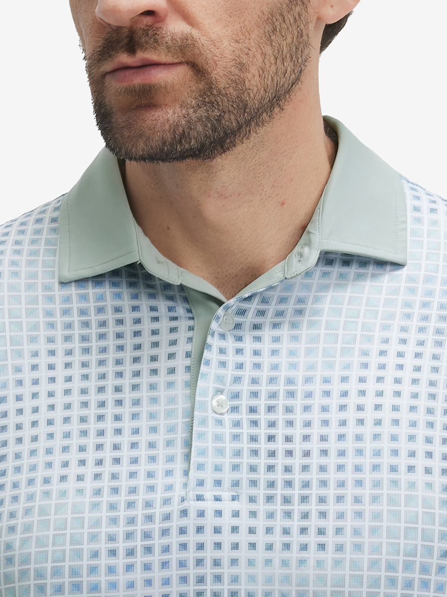 Lightweight Stretch Upgraded Print Golf Polo Shirts