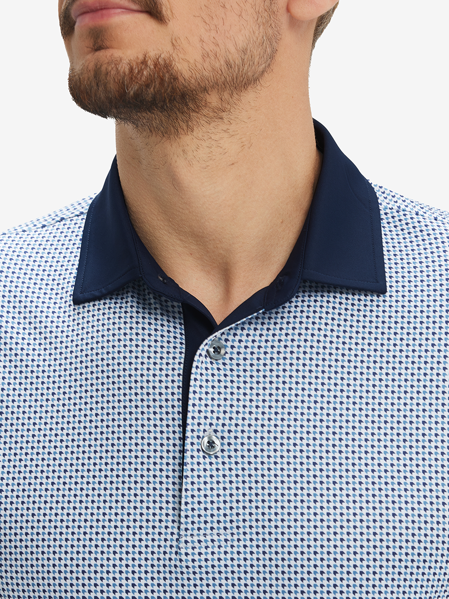Lightweight Stretch Upgraded Print Golf Polo Shirts