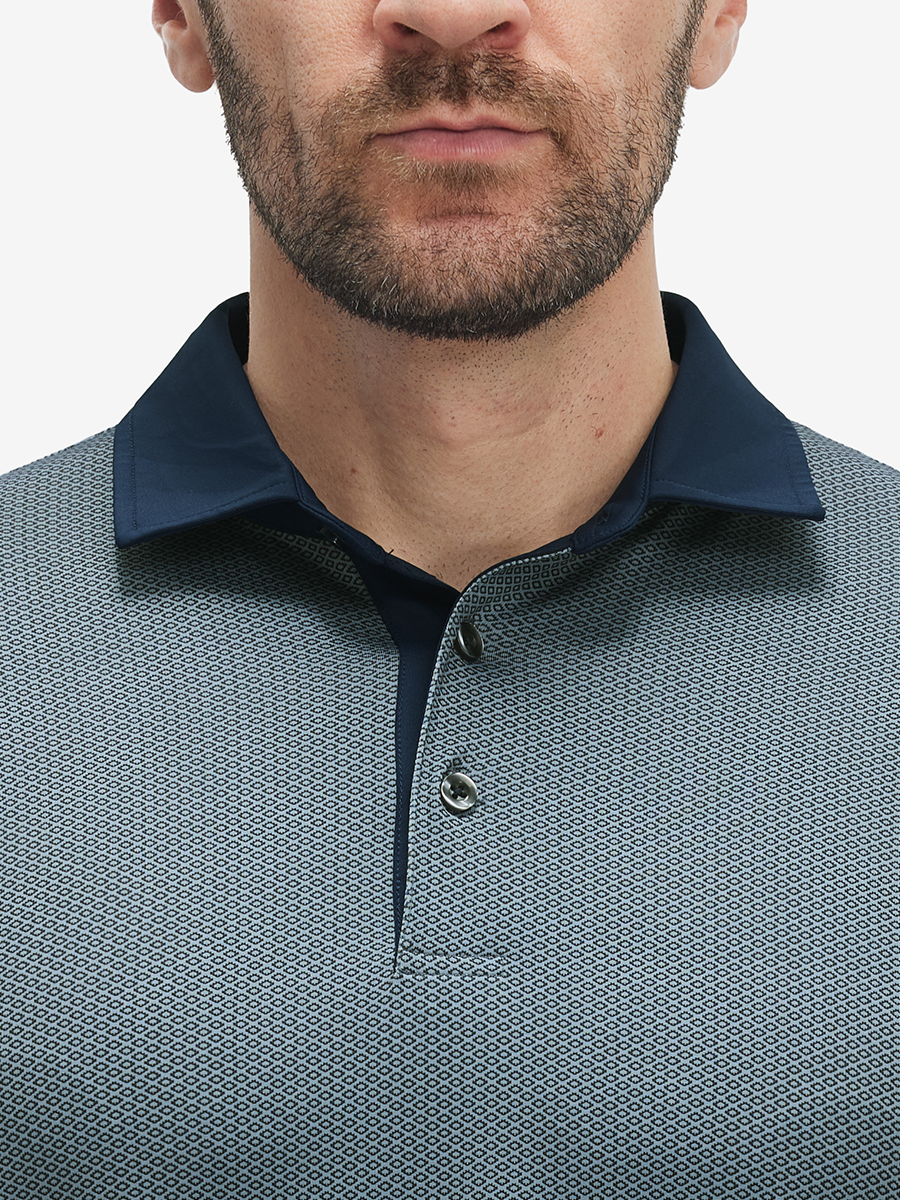 Lightweight Stretch Upgraded Print Golf Polo Shirts