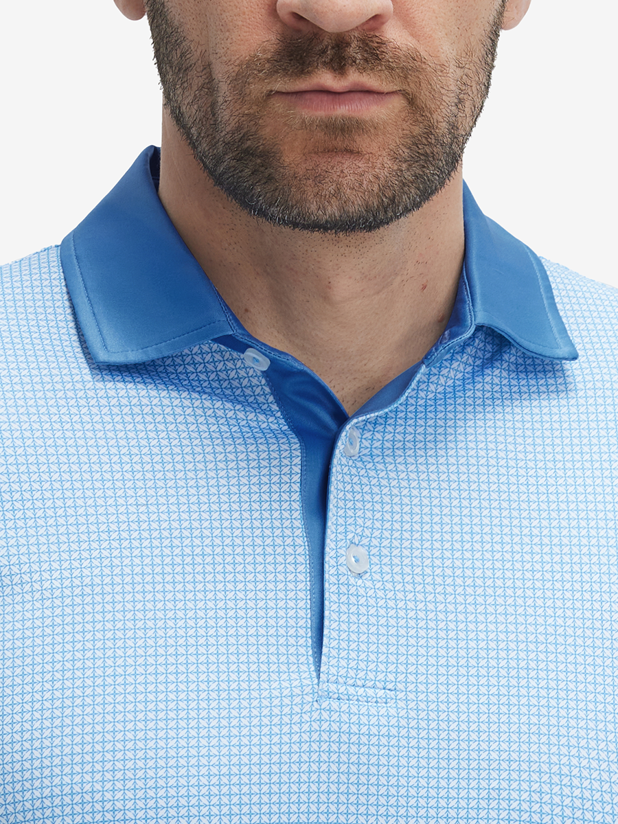 Lightweight Stretch Upgraded Print Golf Polo Shirts