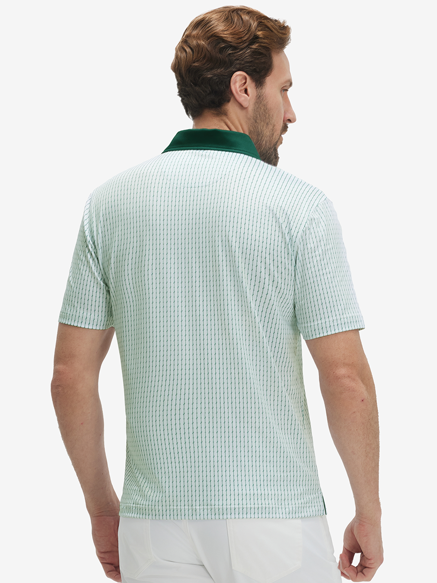Lightweight Stretch Upgraded Print Golf Polo Shirts