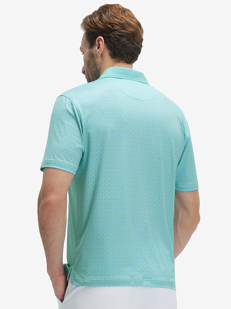 Lightweight Stretch Upgraded Print Golf Polo Shirts