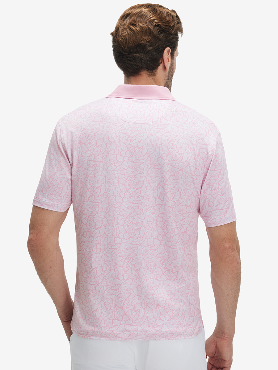 Lightweight Stretch Upgraded Print Golf Polo Shirts