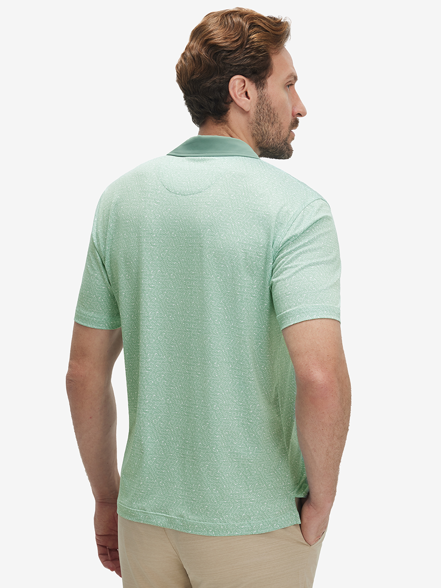 Lightweight Stretch Upgraded Print Golf Polo Shirts
