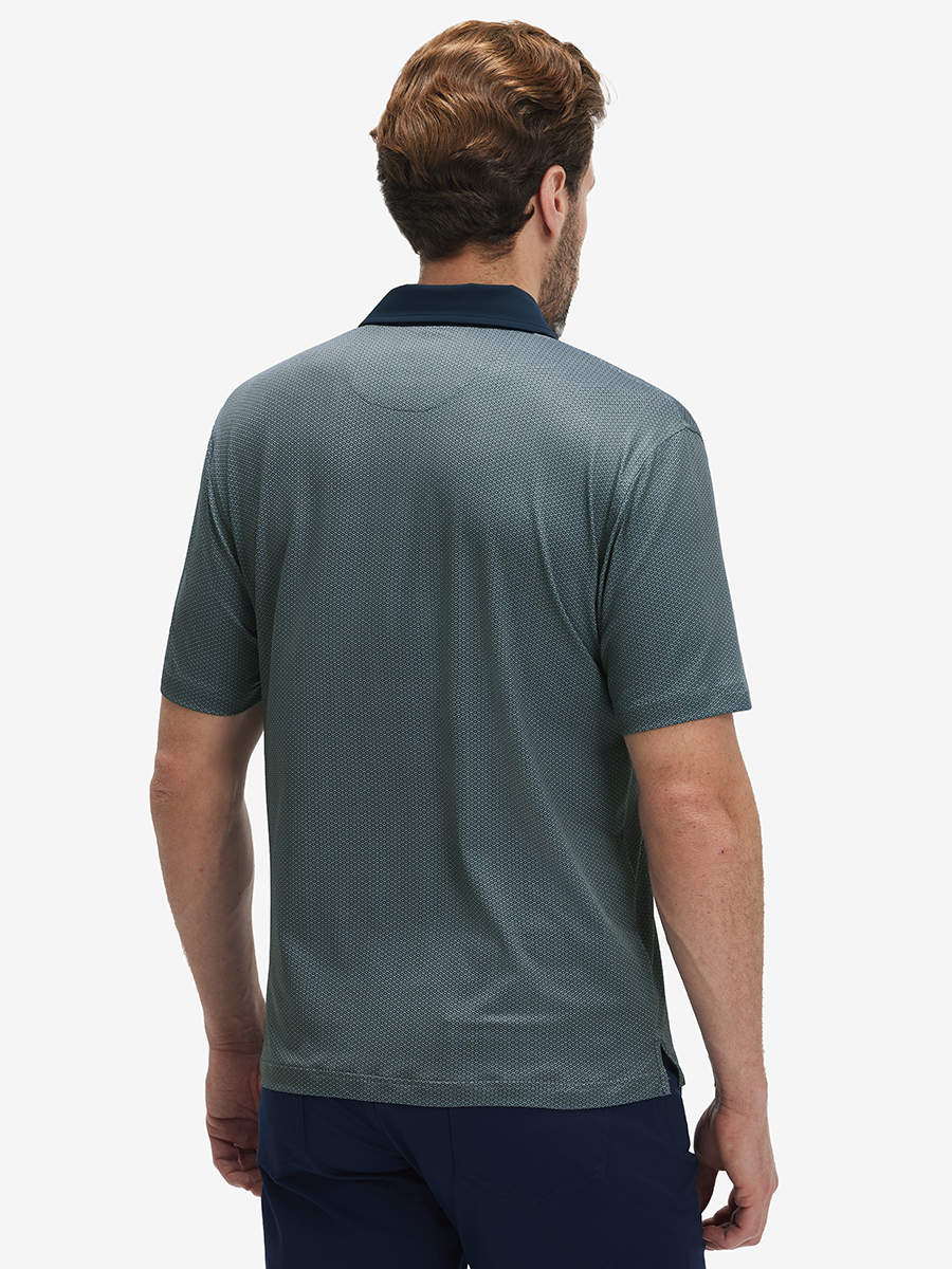 Lightweight Stretch Upgraded Print Golf Polo Shirts