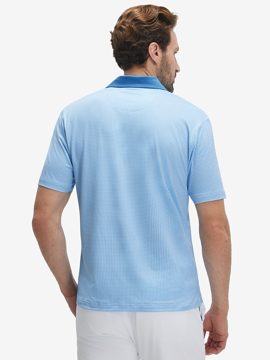 Lightweight Stretch Upgraded Print Golf Polo Shirts
