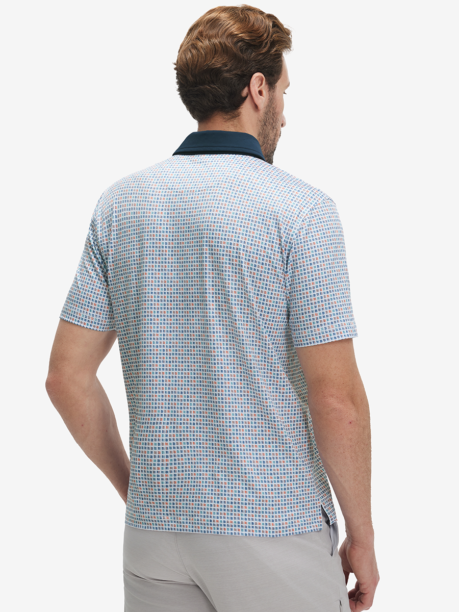 Lightweight Stretch Upgraded Print Golf Polo Shirts