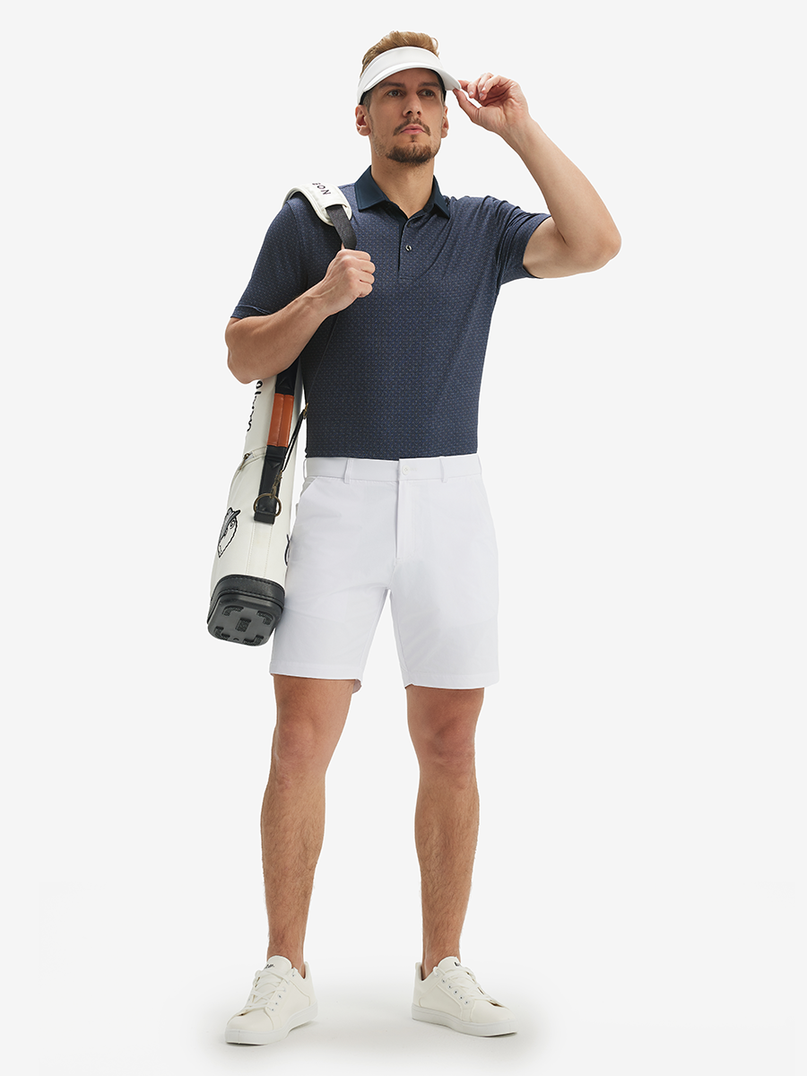 Lightweight Stretch Upgraded Print Golf Polo Shirts