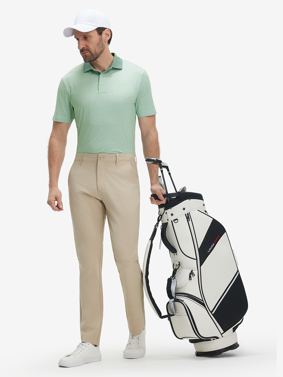 Lightweight Stretch Upgraded Print Golf Polo Shirts