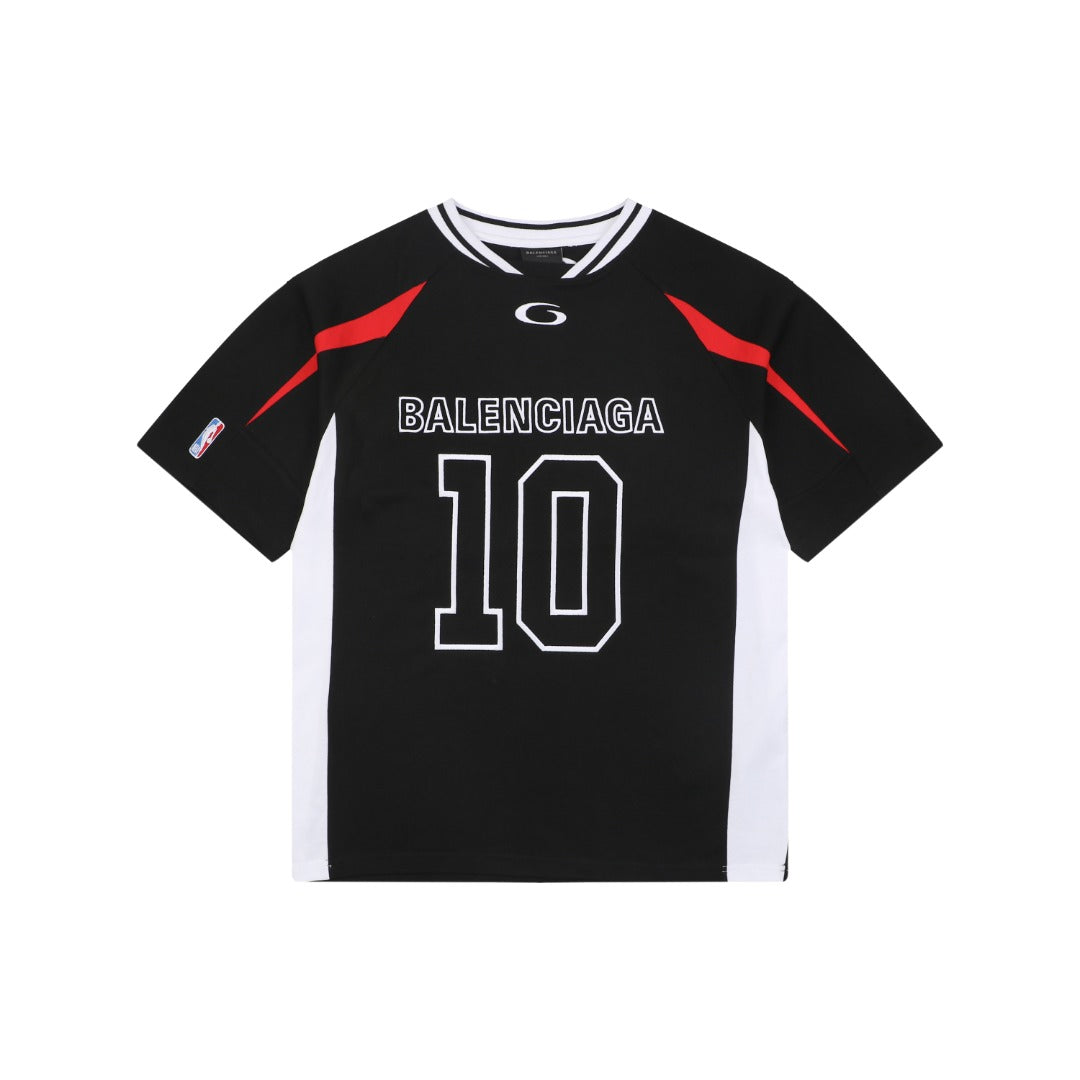 Balenciaga No.10 NBA Color-Block Short Sleeve Tee