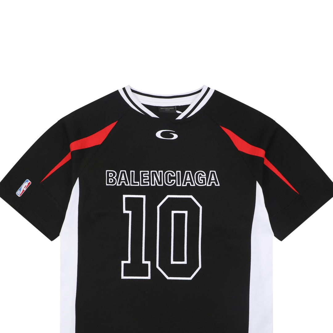 Balenciaga No.10 NBA Color-Block Short Sleeve Tee