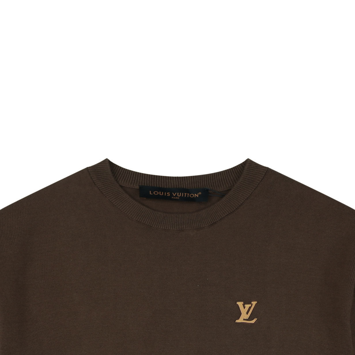Louis Vuitton LV Gold Logo Jacquard Short Sleeve Tee