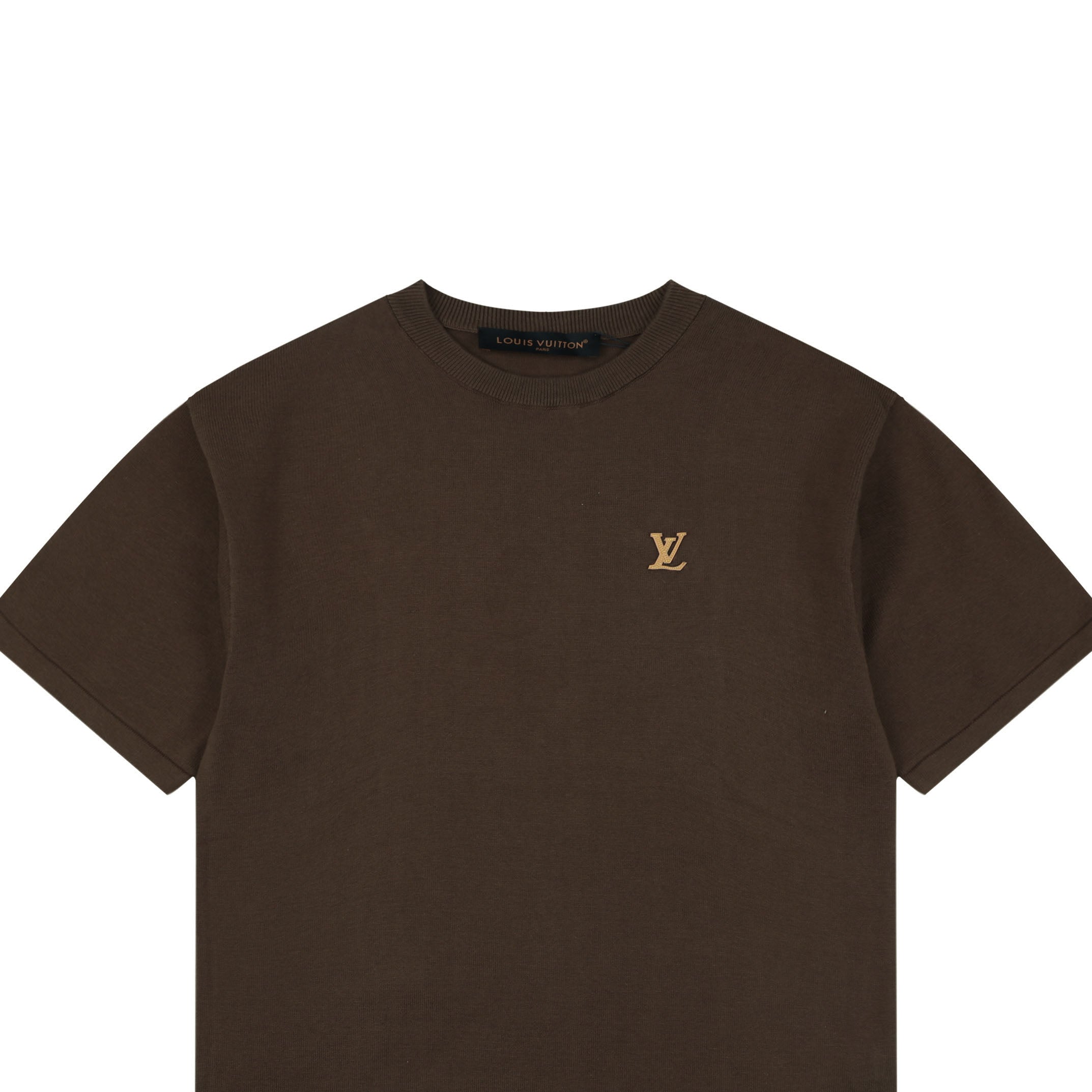 Louis Vuitton LV Gold Logo Jacquard Short Sleeve Tee