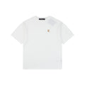 Louis Vuitton LV Gold Logo Jacquard Short Sleeve Tee - White