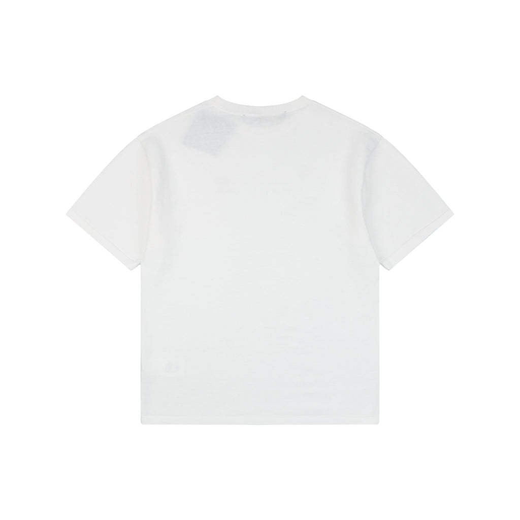 Louis Vuitton LV Gold Logo Jacquard Short Sleeve Tee - White