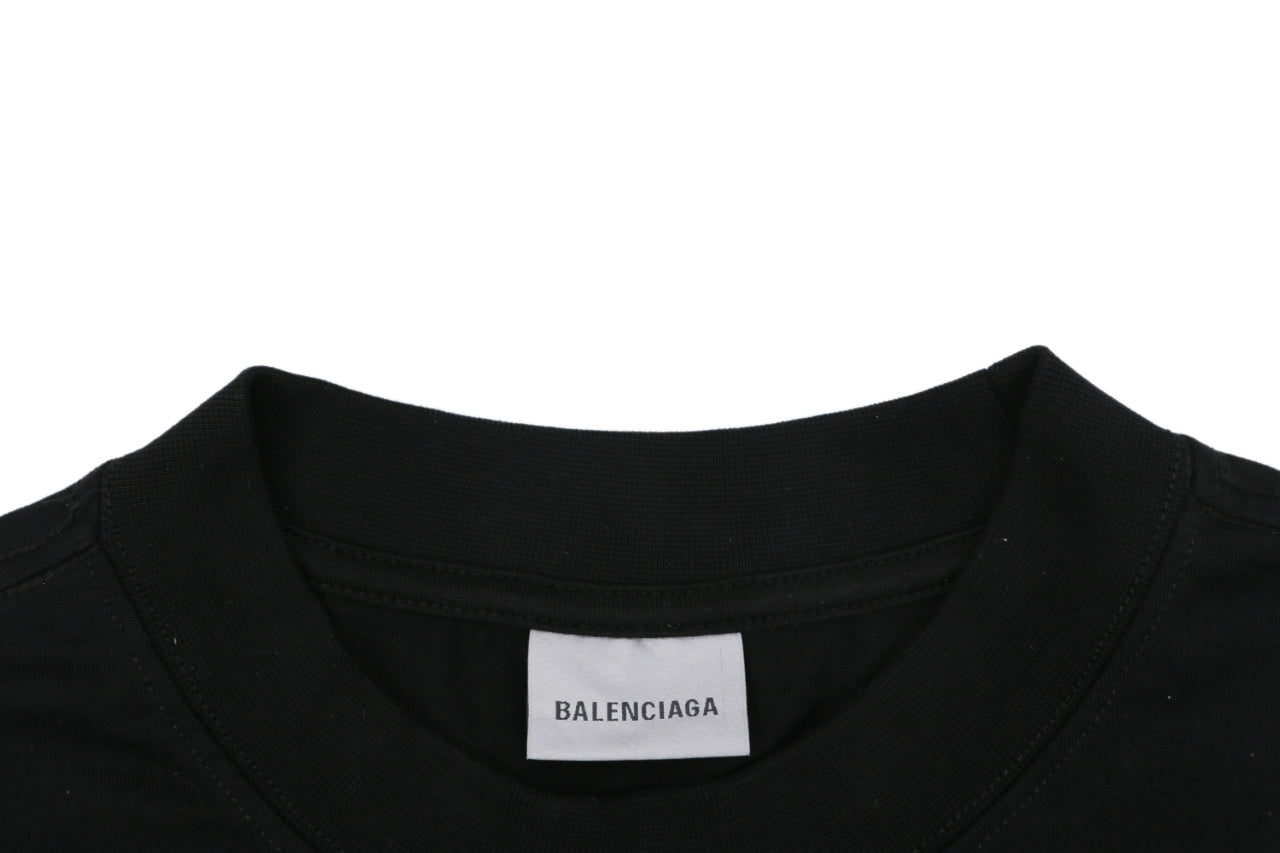 Balenciaga Couture Sunset Wave Print Short Sleeve Tee