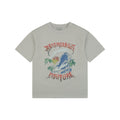 Balenciaga Couture Sunset Wave Print Short Sleeve Tee - Grey