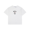 Burberry Check Flag Embroidered Short Sleeve Tee - White