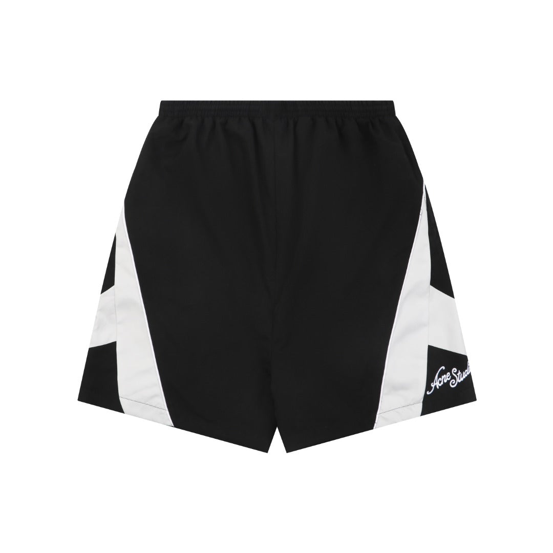 Acne Studios High-Rise Color-Block Woven Shorts