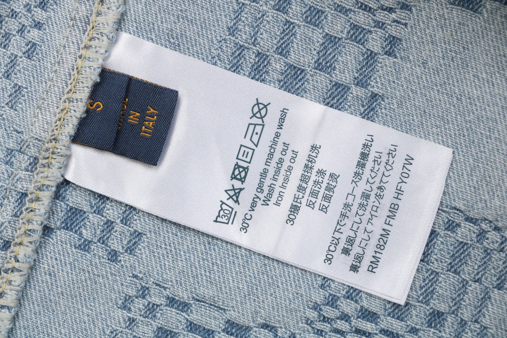Louis Vuitton Light Blue Checkerboard Denim Short Sleeve Shirt