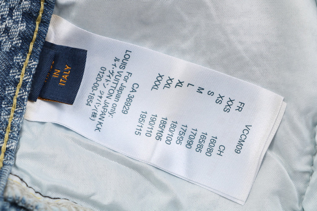 Louis Vuitton Light Blue Checkerboard Denim Shorts