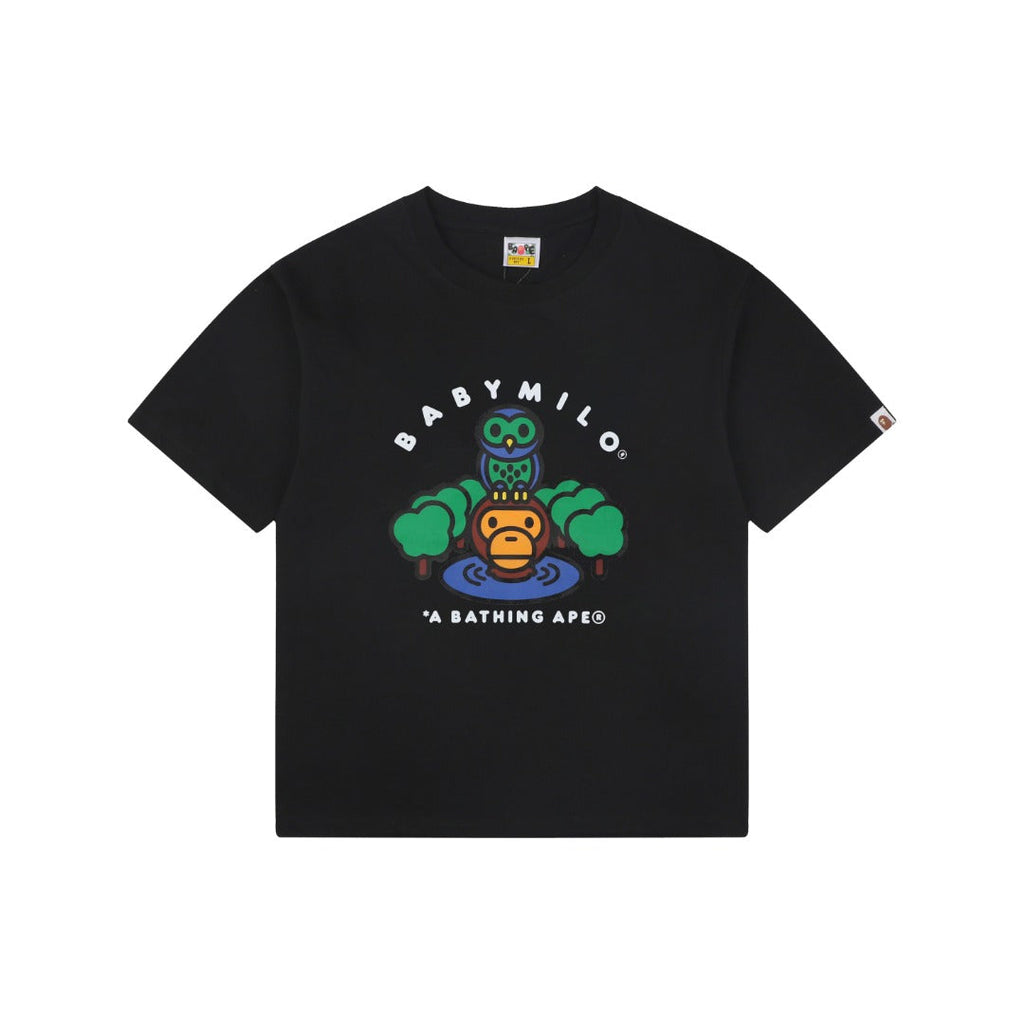 Bape Owl Baby Milo Print Short Sleeve Tee