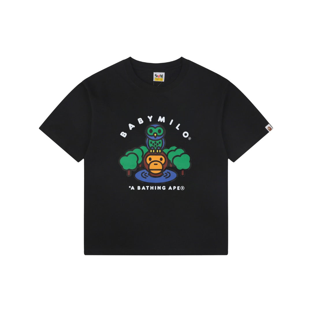 Bape Owl Baby Milo Print Short Sleeve Tee