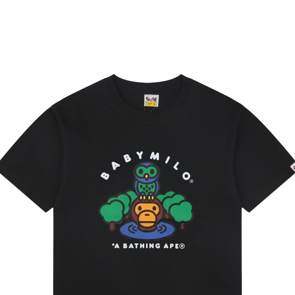 Bape Owl Baby Milo Print Short Sleeve Tee