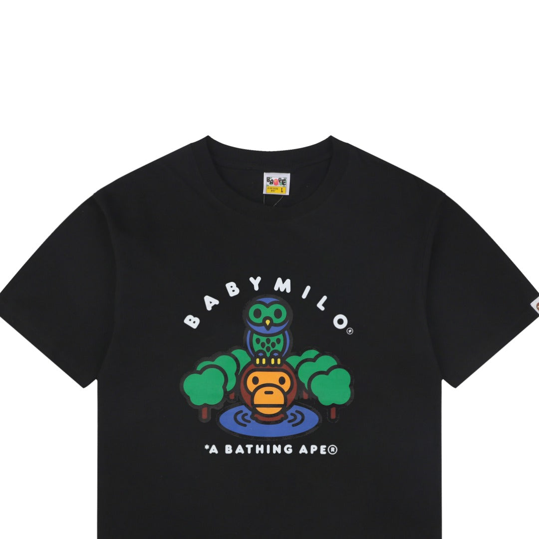 Bape Owl Baby Milo Print Short Sleeve Tee