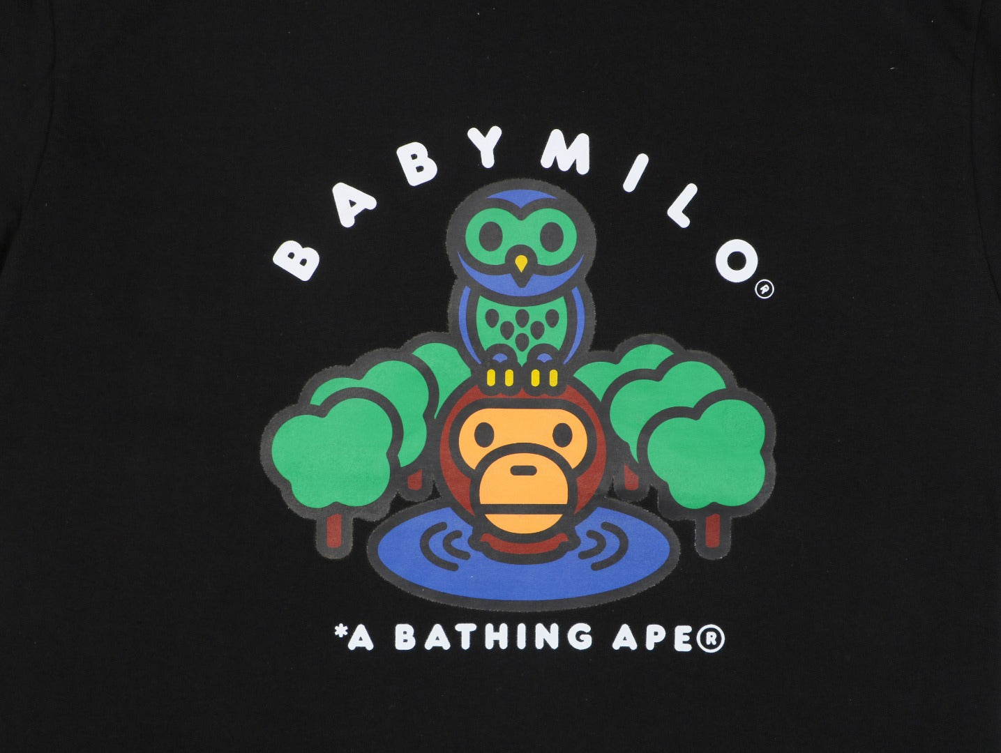 Bape Owl Baby Milo Print Short Sleeve Tee