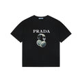 Prada Headphone Print Short Sleeve Tee