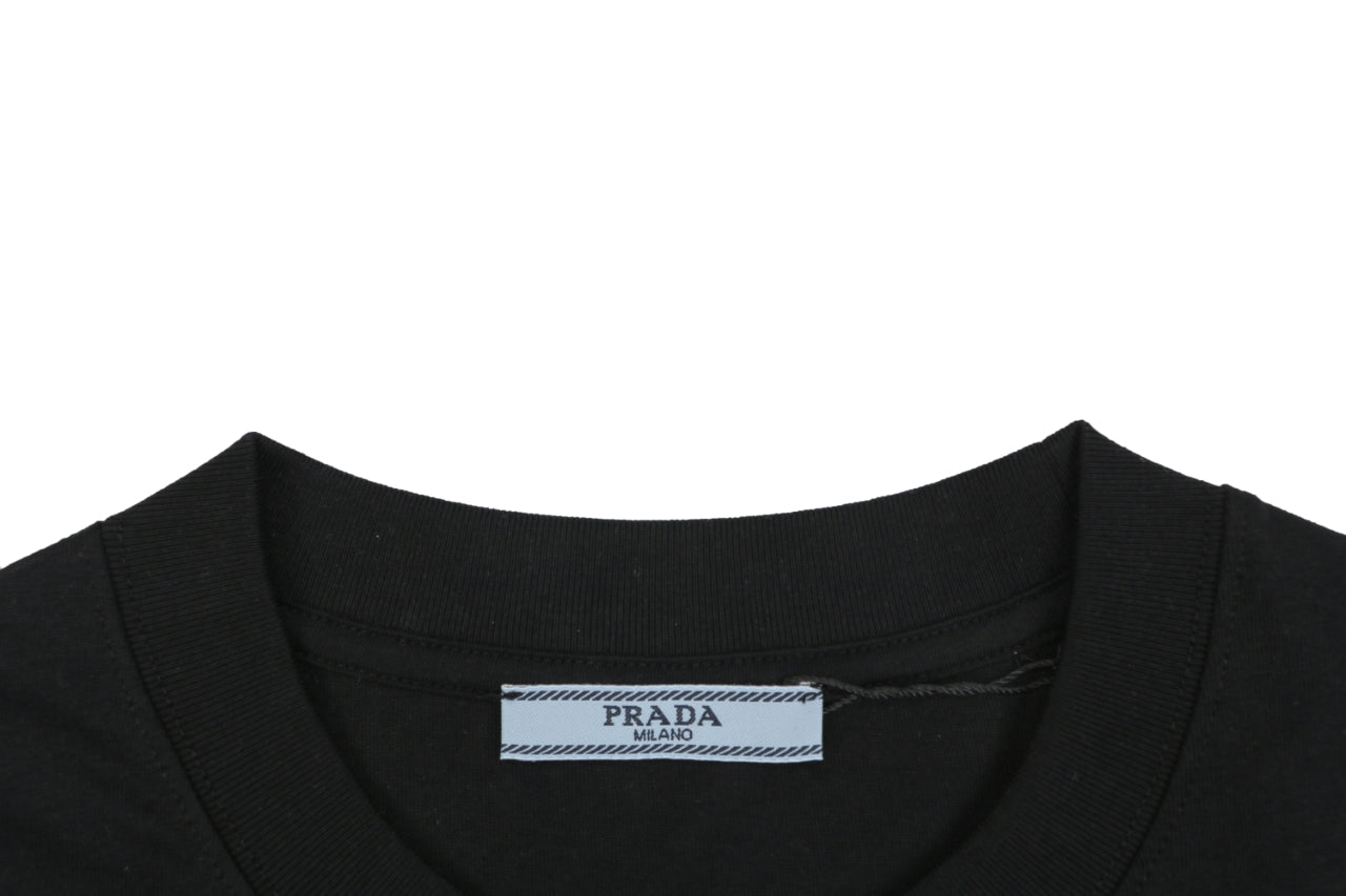 Prada Headphone Print Short Sleeve Tee