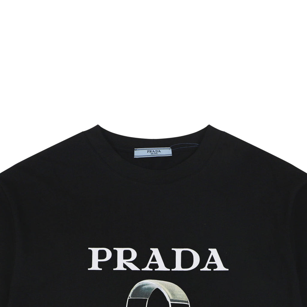 Prada Headphone Print Short Sleeve Tee