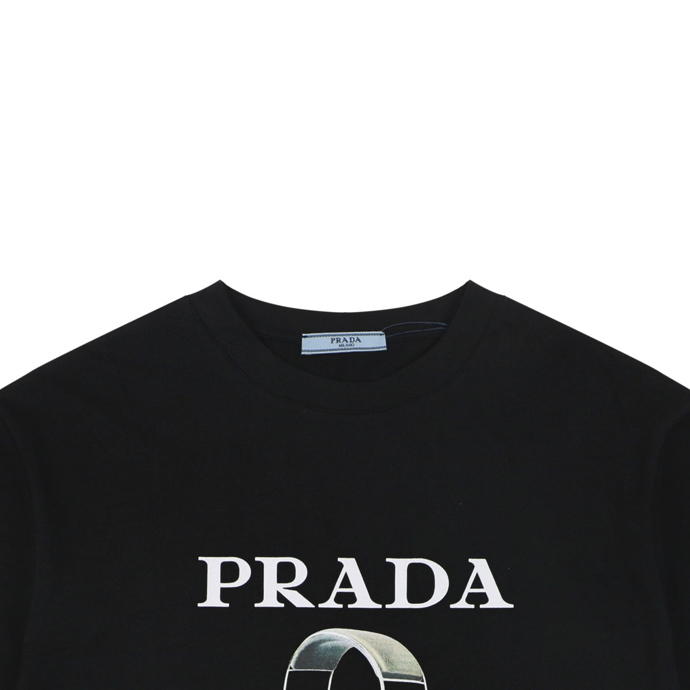 Prada Headphone Print Short Sleeve Tee