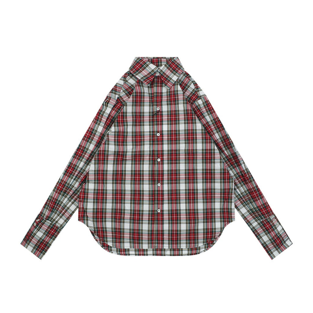 Celine Red & White Plaid Long Sleeve Shirt