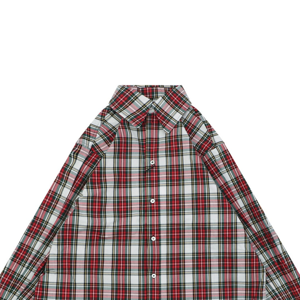 Celine Red & White Plaid Long Sleeve Shirt