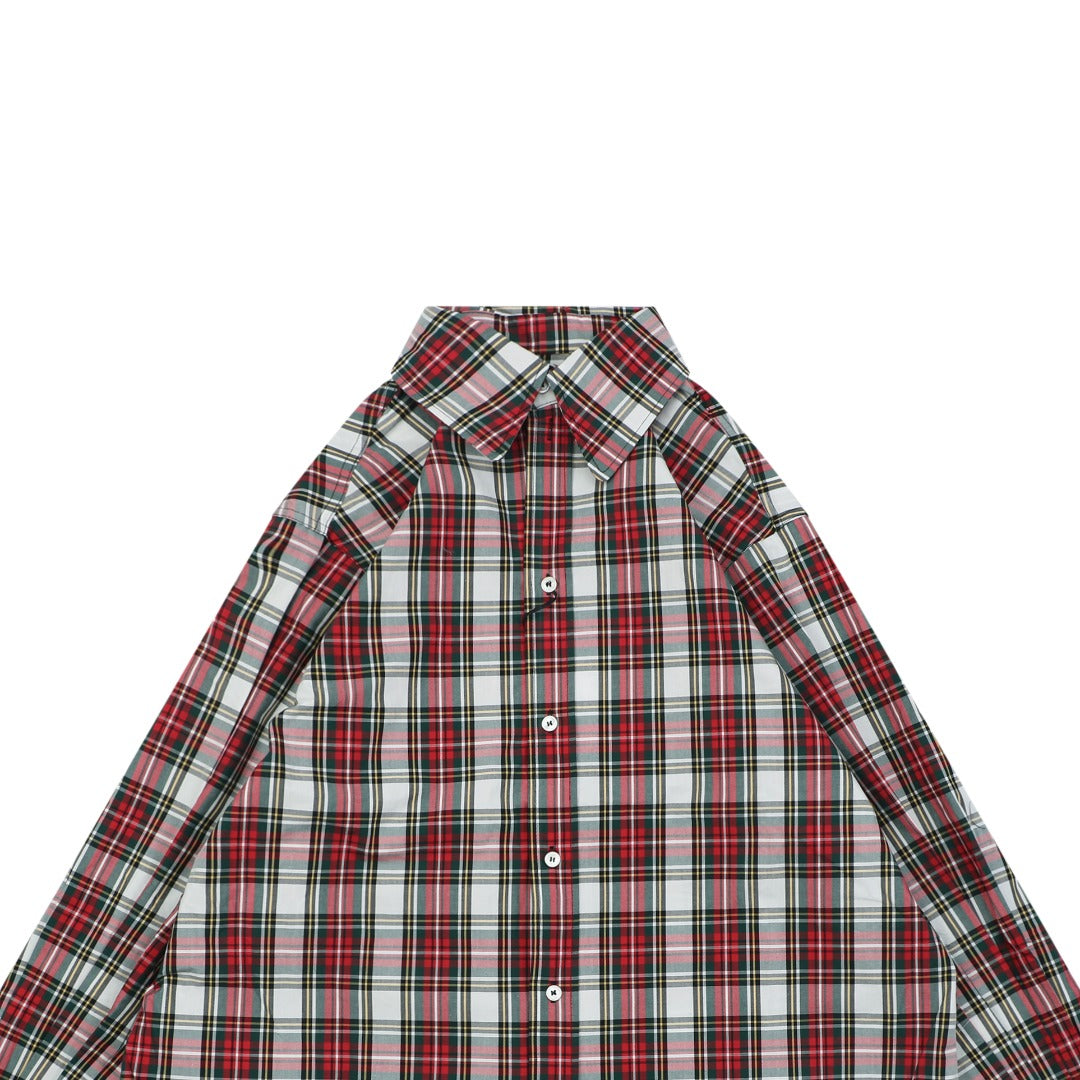 Celine Red & White Plaid Long Sleeve Shirt