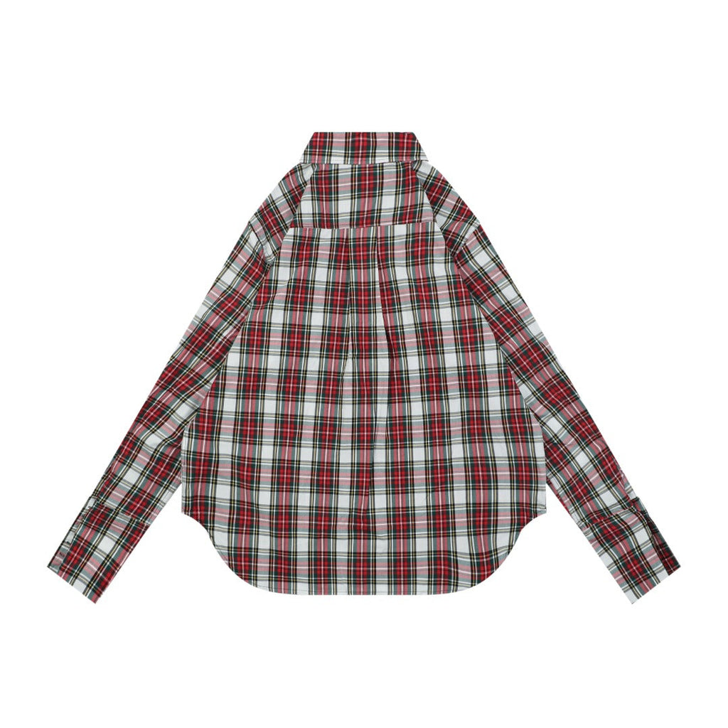 Celine Red & White Plaid Long Sleeve Shirt