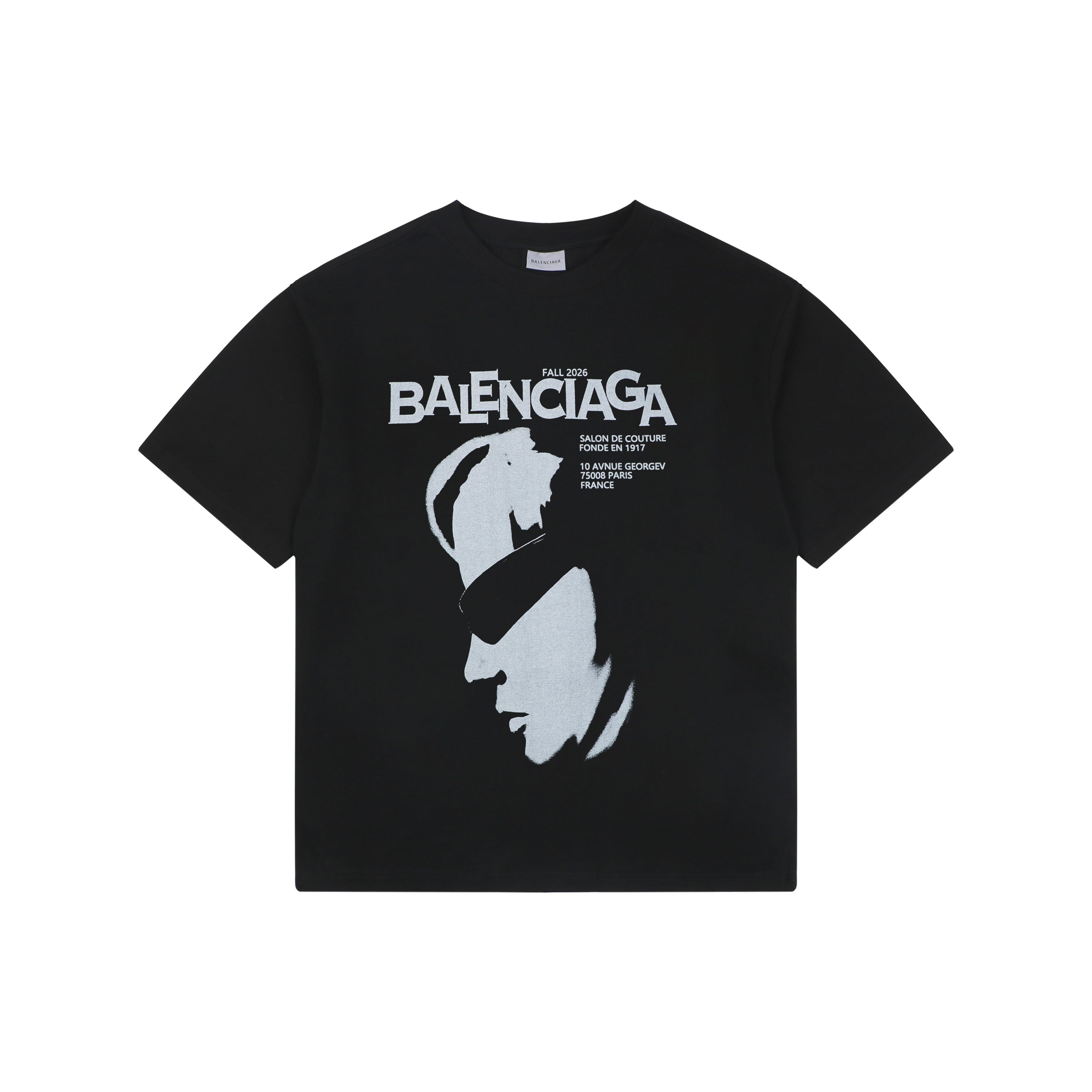 Balenciaga Sunglasses Portrait Print Short Sleeve Tee