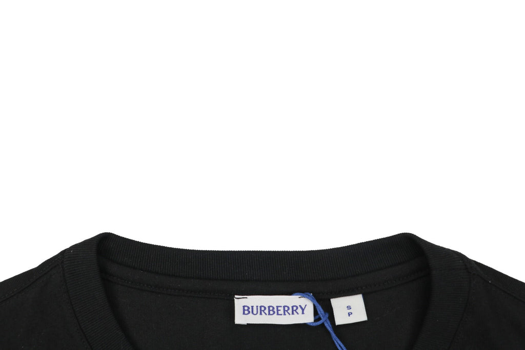 Burberry Black Large Check Pocket Short Sleeve Tee