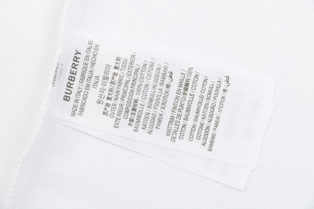Burberry White Large Check Pocket Short Sleeve Tee