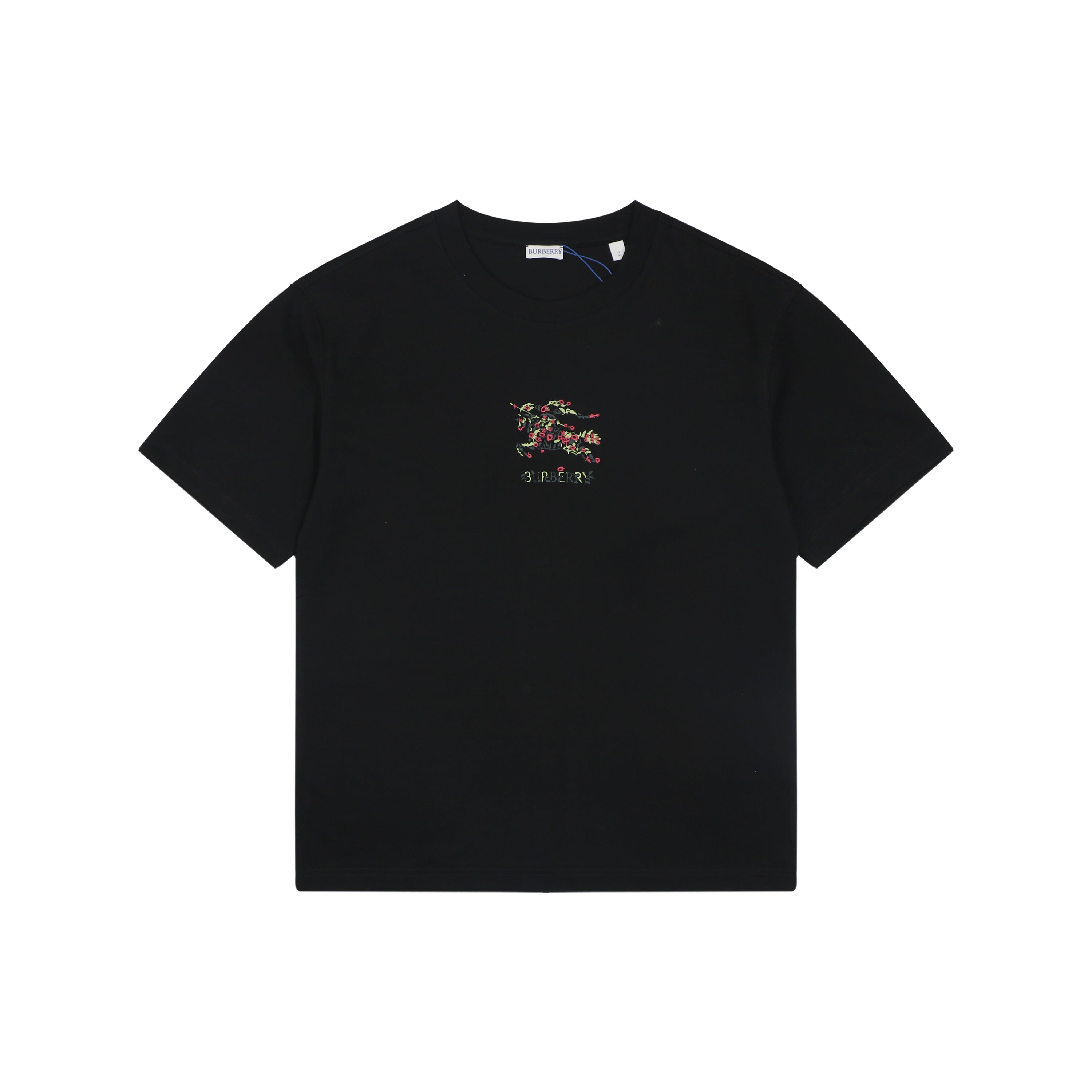 Burberry Rose & Equestrian Knight Embroidered Short Sleeve Tee